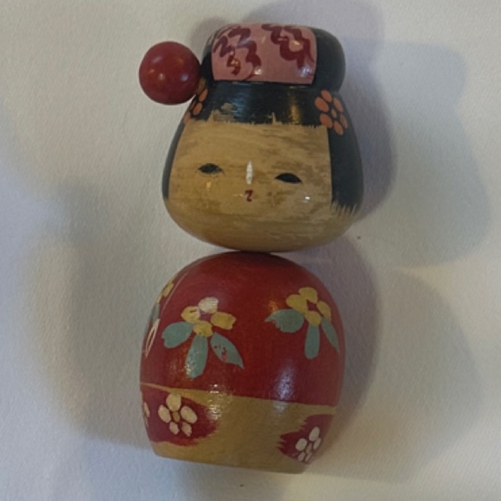 Red Wooden Doll Figurine